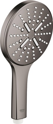 Ручной душ Grohe Rainshower SmartActive 130, 3 режима, 9.5 л/мин, круглый, глянцевый графит 26574A00
