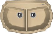 Кухонная мойка Florentina Эмилия 870, две чаши, капучино 20.365.F0870.306