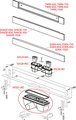 Душевой лоток для монтажа в стену Alcaplast Spa, 950мм, под кладку плитки, накладная панель APZ5-TWIN-950