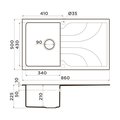 Кухонная мойка Omoikiri Yasugata 86-GR Tetogranit, оборачиваемая, leningrad grey 4993546