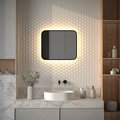 Зеркало с окантовкой Defesto Aura 60x50, LED подсветка, ИК-выключатель, тёплый белый свет DF 2973RH