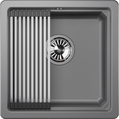 Кухонная мойка Granula Kitchen Space KS-4501U, 450x450, подстольный монтаж, кварц, Алюминиум 4501U, АЛЮМИНИУМ