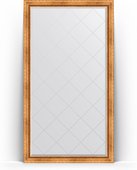 Зеркало Evoform Exclusive-G Floor 1110x2010 пристенное напольное, с гравировкой, в багетной раме 88мм, римское золото BY 6357