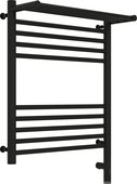 Полотенцесушитель электрический Сунержа Богема 3.0, 600x500, МЭМ правый, с полкой, матовый чёрный 31-5807-6050