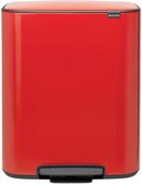 Мусорный бак Brabantia Bo Pedal Bin 2x30л, пламенно-красный 211522