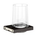 Держатель стакана Keuco Edition 11, в комплекте с хрустальным стаканом, титан чёрный шлифованный 11150 359000