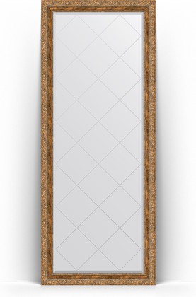 Зеркало Evoform Exclusive-G Floor 800x2000 пристенное напольное, с гравировкой, в багетной раме 85мм, виньетка античная бронза BY 6314