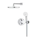 Набор для душа скрытого монтажа Grohe Grohtherm, термостат круглый, верхний душ Tempesta 250, ручной душ 2jet, хром 34872000
