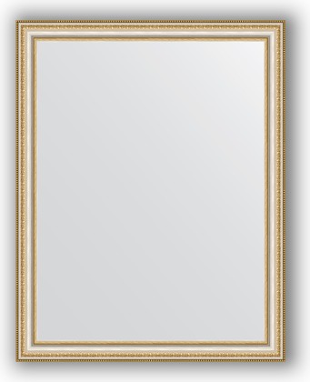Зеркало Evoform Definite 750x950 в багетной раме 60мм, золотые бусы на серебре BY 1042
