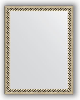 Зеркало Evoform Definite 350x450 в багетной раме 28мм, витое серебро BY 1326