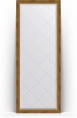 Зеркало Evoform Exclusive-G Floor 780x1980 пристенное напольное, с гравировкой, в багетной раме 70мм, состаренная бронза с плетением BY 6303