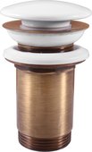 Донный клапан для раковины RAV Slezak Click-Claсk, круглая керамическая крышка, бронза MD0485SM