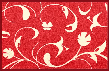 Коврик придверный 50x78см для помещения красные цветы, полиамид Golze CONTZEN MATS JARDIN DE PLANTES 1700-40-001-010
