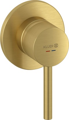 Смеситель для душа Kludi Bozz, внешняя часть, брашированное золото 38925N076