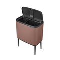 Мусорный бак Brabantia Bo Touch Bin 11+23л, двухсекционный, светло-коричневый 234064