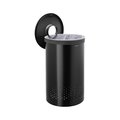 Бак для белья Brabantia 60л, круглый, с мешком, с пластиковой крышкой, матовый чёрный 242380