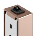 Косметическое зеркало Keuco iLook_move, подсветка, круглое, выключатель, увеличение х5, красное золото шлифованное 17612 299004