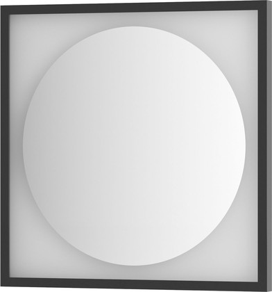 Зеркало Defesto Eclipse, 60x60, LED тёплый свет, без выключателя, чёрная рама DF 2231