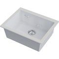 Кухонная мойка Omoikiri Omishima 60-U WH Glossy Natceramic, подстольный монтаж, белый глянцевый 4997512