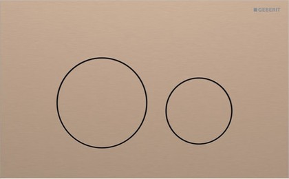 Клавиша для двойного смыва Geberit Sigma40, круглая, Красное золото / Матированный, с легкоочищаемой поверхностью 115.628.QB.1