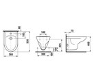 Подвесное биде 530х360мм, белое Jika Olymp 8.3061.1.000.304.1