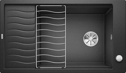 Кухонная мойка Blanco Elon XL 8S, клапан-автомат, антрацит 524860