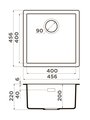 Кухонная мойка Omoikiri Yamakawa 45T-U/I-BL, Tetogranit, чёрный 4993302