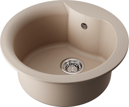 Кухонная мойка Omoikiri Yasugata 48R-SA, круглая, бежевый 4993132