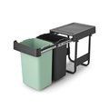 Встраиваемые мусорные вёдра Brabantia Sort&Go 2x15л, светло-зеленый, темно-серый 232503