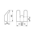 Крючок для полотенца Keuco Collection Moll, двойной, красное золото шлифованное 12713 290000