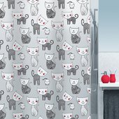 Шторка для ванны 180x200см чёрно-белая Spirella MIZZY 1015237