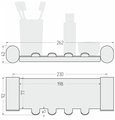 Полка с вешалками Сунержа Round L 260, Матовый белый 30-3020-4260