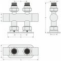Вентиль Сунержа 2х1/2" прямой скрытый-скрытый EU50, матовый чёрный 31-1417-1234