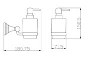 Дозатор для жидкого мыла RAV Slezak Morava настенный, хром MKA0303