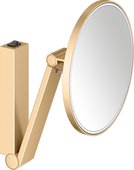 Косметическое зеркало Keuco iLook_move, с подсветкой, круглое, c выключателем, увеличение х5, латунь шлифованная 17612 259004