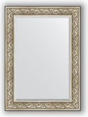 Зеркало Evoform Exclusive 800x1100 с фацетом, в багетной раме 106мм, барокко серебро BY 3476