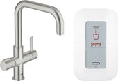 Смеситель однорычажный для кухни с бойлером, суперсталь Grohe RED Duo 30145DC0