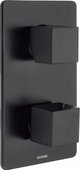 Смеситель Bossini Cube, на 2-5 потребителей, универсальный, внешняя часть, чёрный матовый Z00062.073