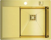 Кухонная мойка Omoikiri Akisame 65-LG-R, чаша справа, золото 4993084