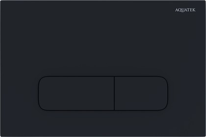 Панель смыва Aquatek, клавиши прямоугольные, чёрный матовый KDI-0000017