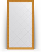 Зеркало Evoform Exclusive-G Floor 1100x1990 пристенное напольное, с гравировкой, в багетной раме 80мм, сусальное золото BY 6349