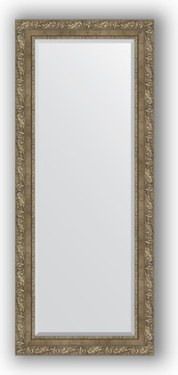 Зеркало Evoform Exclusive 600x1450 с фацетом, в багетной раме 85мм, виньетка античная латунь BY 3541