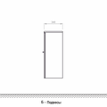 Шкаф подвесной, Verona AREA, 874x300, средний, дверца, петли справа AR404R