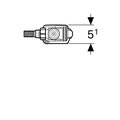 Впускной клапан бачка унитаза Geberit тип 333, подвод воды сбоку, 3/8" и 1/2" 136.730.00.3