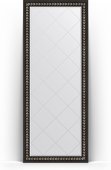 Зеркало Evoform Exclusive-G Floor 800x1990 пристенное напольное, с гравировкой, в багетной раме 81мм, чёрный ардеко BY 6308