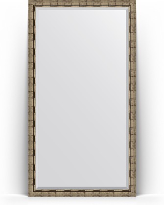 Зеркало Evoform Exclusive Floor 1080x1980 пристенное напольное, с фацетом, в багетной раме 73мм, серебрянный бамбук BY 6147