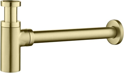 Сифон для раковины Aquatek цилиндр, шлифованное золото AQ6012BG