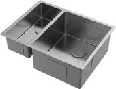 Кухонная мойка Omoikiri Taki 58-2-U/IF-IN-R, две чаши, правая, матовая сталь 4993767