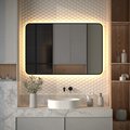 Зеркало с окантовкой Defesto Aura 120x80, LED подсветка, ИК-выключатель, тёплый белый свет DF 2980RH