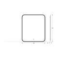 Зеркало с окантовкой Defesto Aura 60x70, LED подсветка, сенсорный выключатель, тёплый белый свет DF 2976S